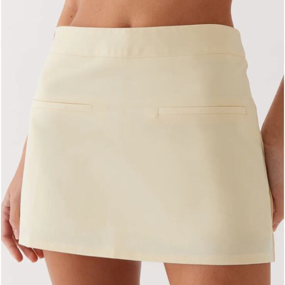 NWOT Peppermayo Women's size 4 Butter Yellow Sarah Micro Mini Skirt Lined - Picture 1 of 11